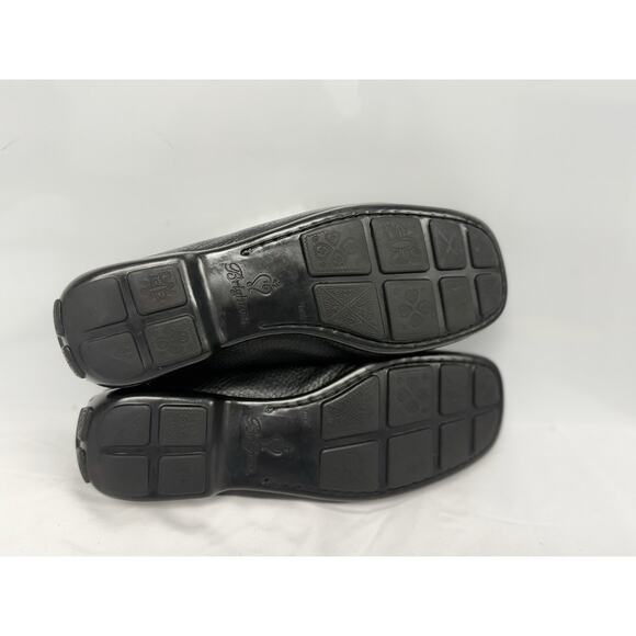 Brighton Ursa Black Leather Driver Loafers Shoes Size 6.5 - Picture 4 of 9